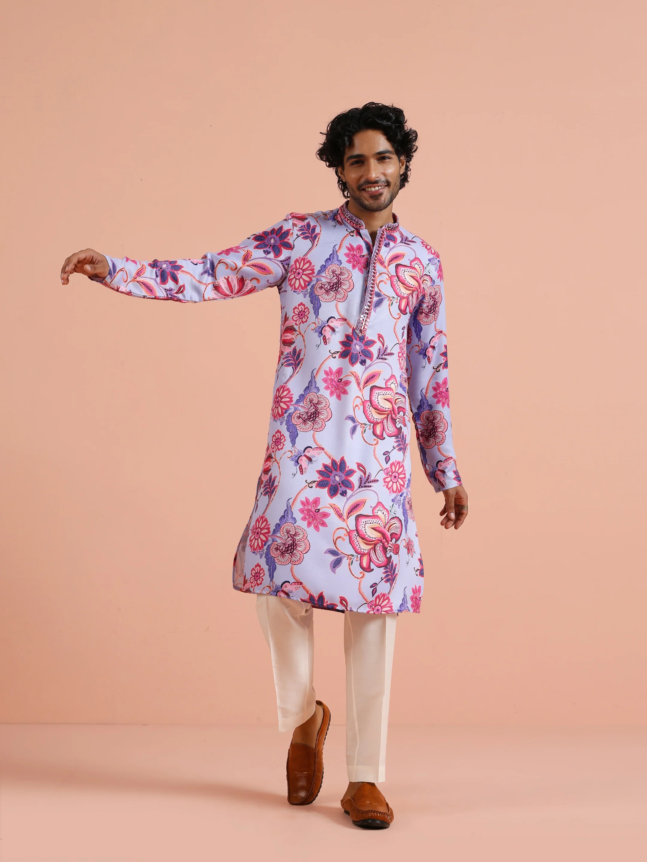 Multicolor Pashmina Kurta Trouser - Image 7