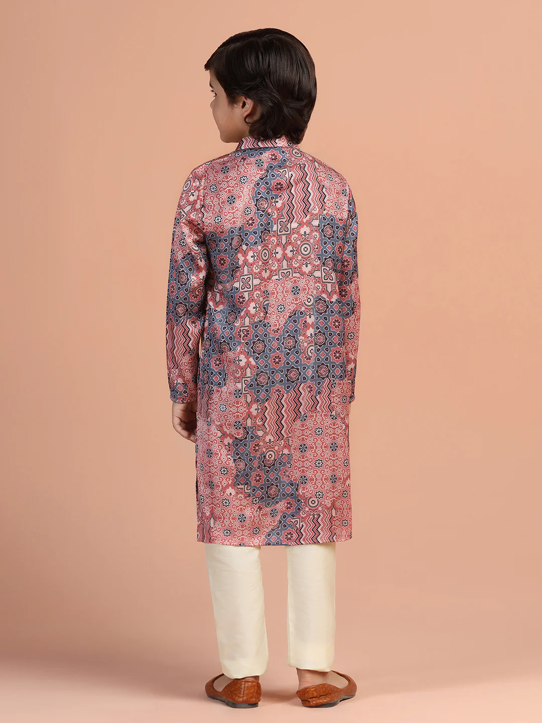 Multicolor Printed Kids Kurta Set - Image 4