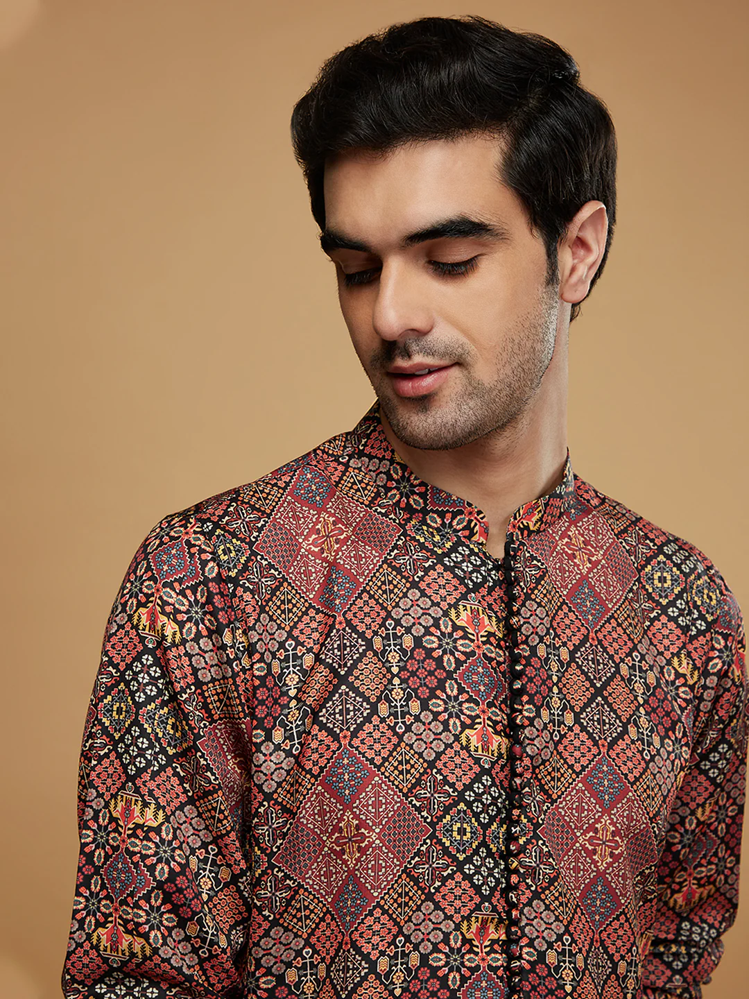Multicolour Cotton Printed Long Kurta - Image 5