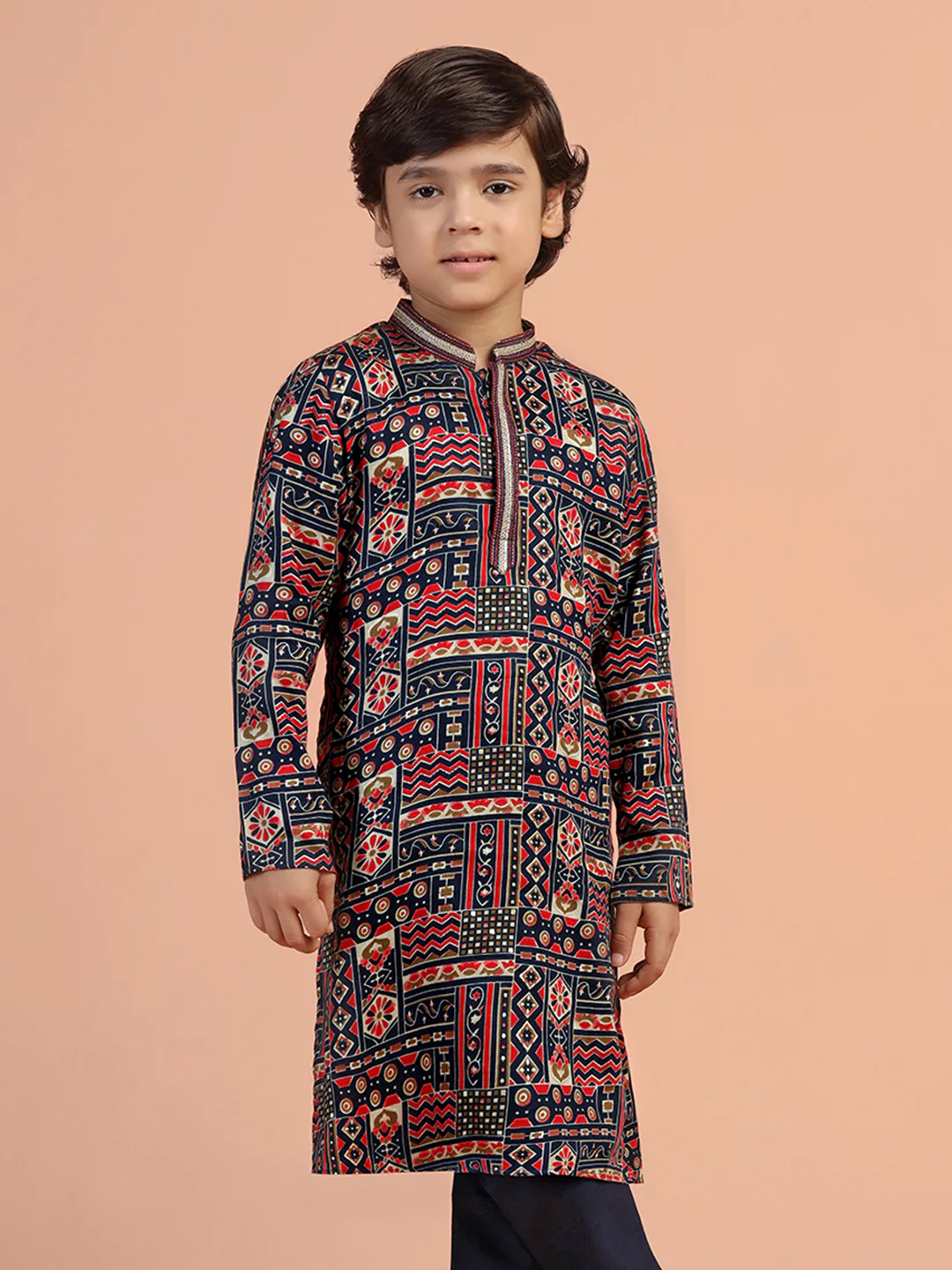 Multicolour Printed Kids Kurta