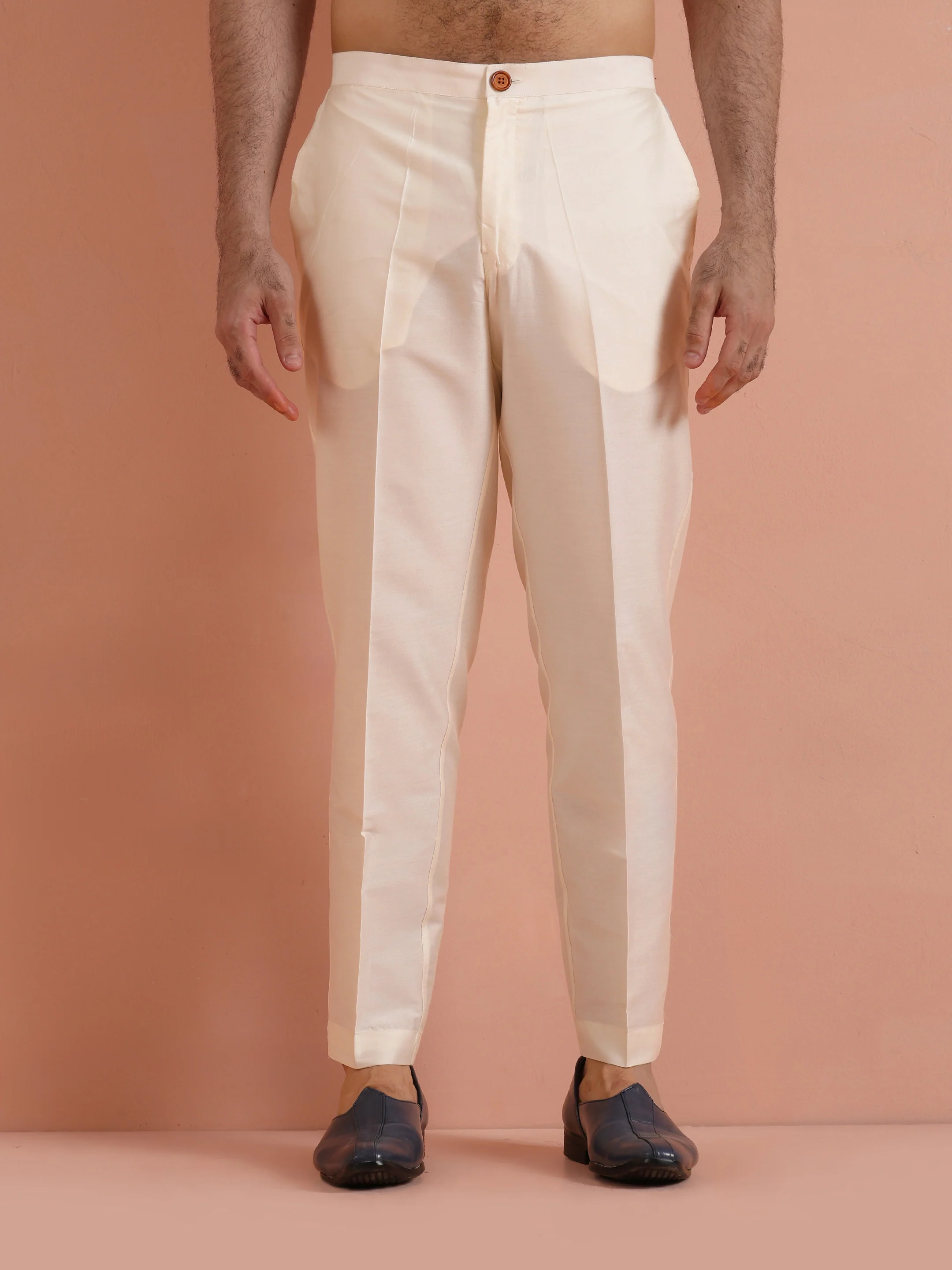Navy Blue Printed Kurta Trouser Set - Image 6