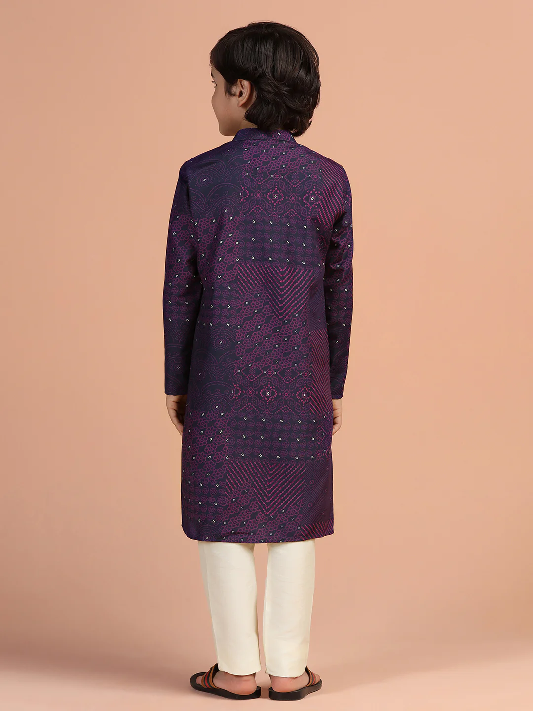Purple Printed Kurta - Image 4