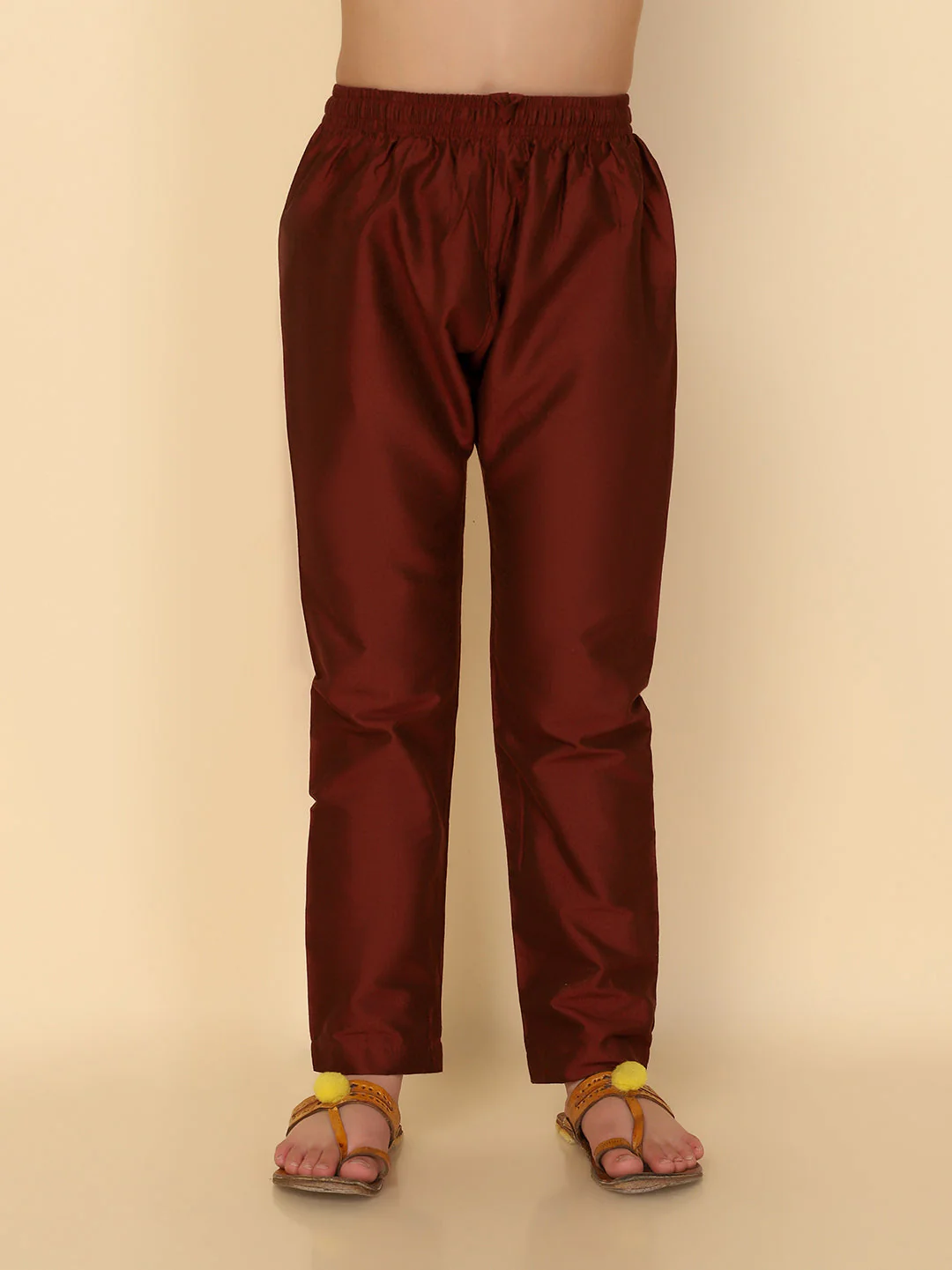 Red Multicolor Cotton Blend Printed Kurta Pyjama Set - Image 6